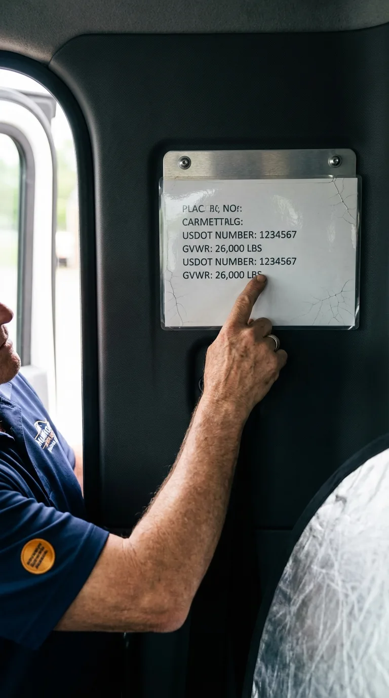 USDOT licensing placard verification in Wapakoneta